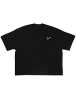 Cursive Boxy Tee - Black
