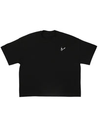 Cursive Boxy Tee - Black
