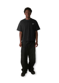 Cursive Boxy Tee - Black